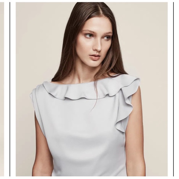 Reiss Tyra Ruffle-Detail Dress sz 10 - Picture 6 of 15